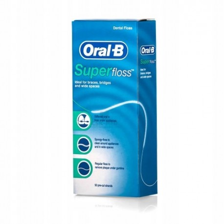 Super floss Oral B- nić ortodontyczna, do mostów